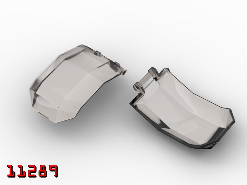 第三方 透明黑 擋風玻璃  積木 機甲 moc 相容 樂高 開智 博樂 樂拼 lego 11289 6030851