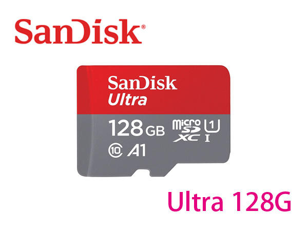 升級140M Sandisk Ultra microSD TF 128G A1 120M C10 記憶卡 無轉卡