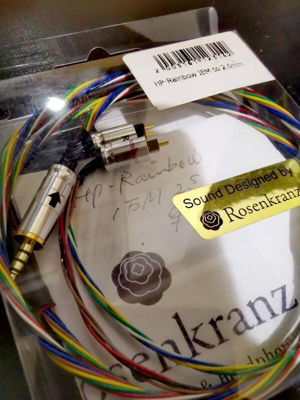 UP Music】Rosenkranz HP-Rainbow耳機線IEM MMCX / 2.5 3.5 4.4mm 
