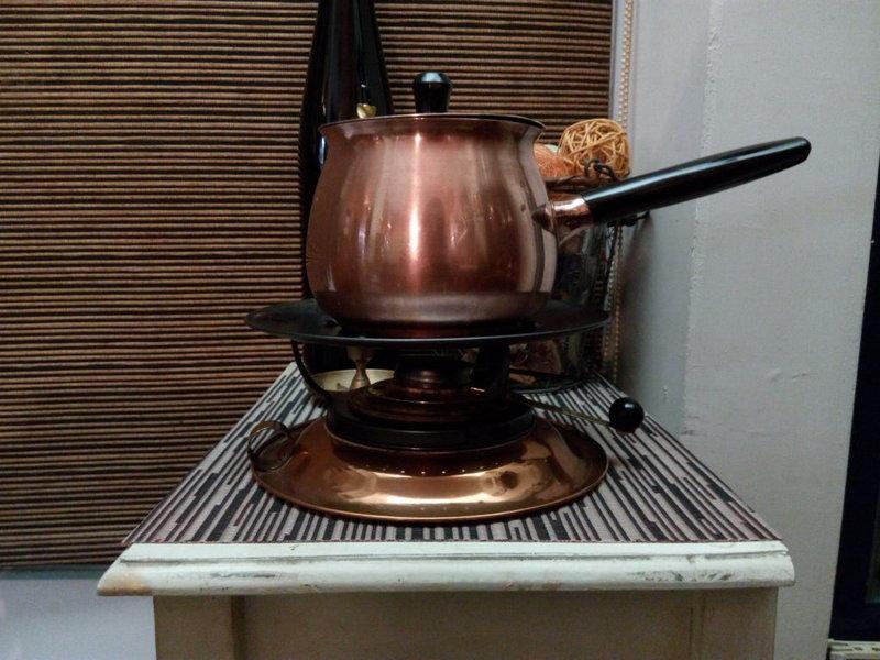 瑞士製造紅銅鍋&保溫酒精燈座