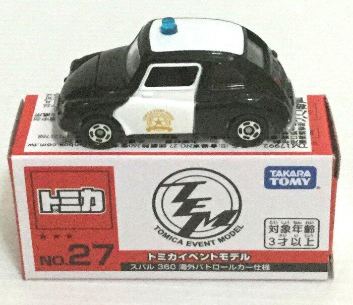 現貨 正版TAKARA TOMY TOMICA多美小汽車トミカ博 會場限定版NO.27 速霸陸360警車