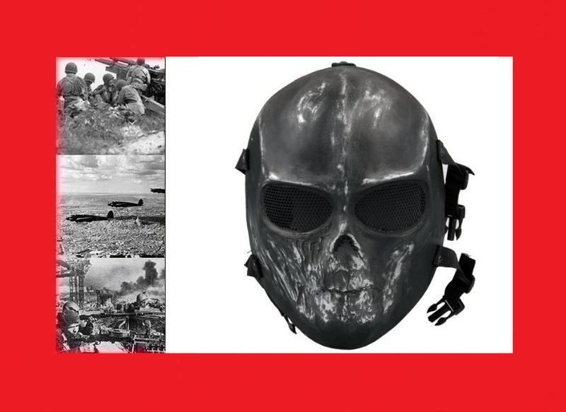 (野戰雄鷹) *ALAB038780* 戰鬥雙雄骷髏面具 軍迷戶外野戰裝備 僵屍面具偽裝面具