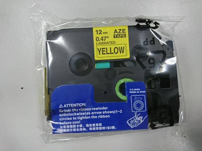 現貨 BROTHER TZe 副廠 護貝標籤帶 黃底黑字12mm “TZe-631”可參考