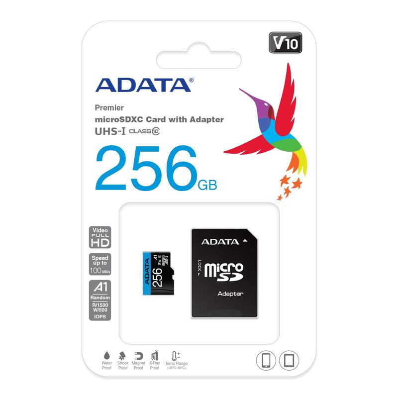 威剛 ADATA 256GB microSDXC TF A1 V10 R100MB/s 記憶卡 公司貨