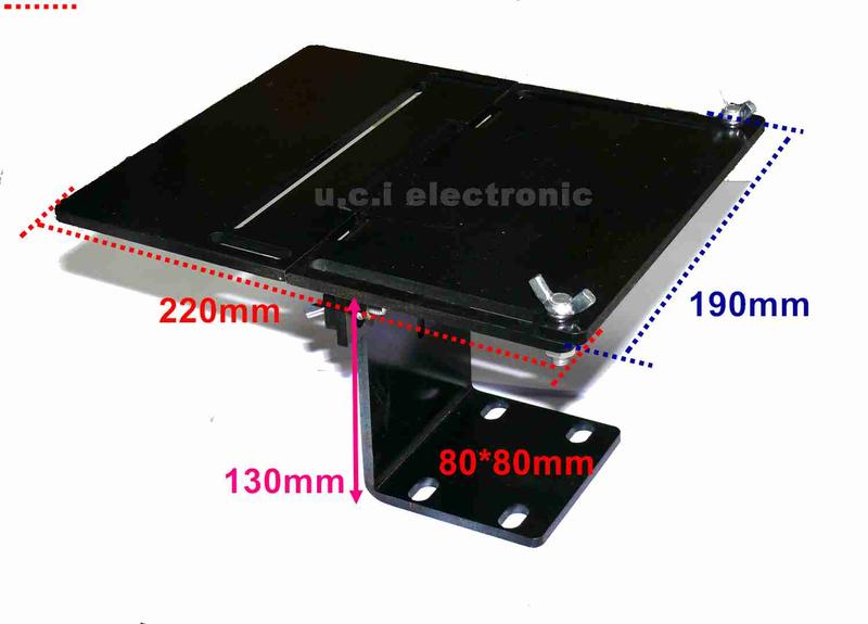 【UCI電子】(二B-1) 升級加寬檯面鋼板 簡易臺式切割機350W680W電機支架 可調節中心高
