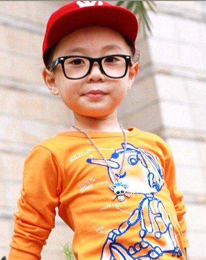 韓版小木偶圖案印染設計款長袖棉T橘/藍色2款(100-140CM)超值特價138元