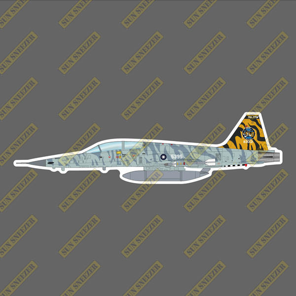 中華民國空軍 F-5 虎嘯 雙座 志航基地 ROCAF 擬真軍機貼紙 尺寸165mm