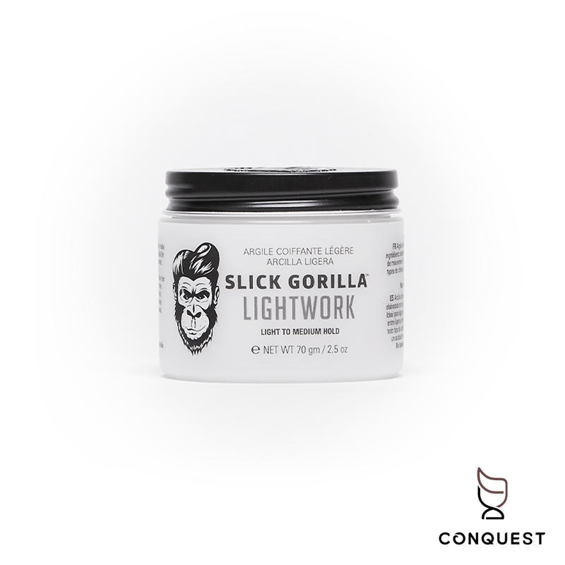 【 CONQUEST 】英國 Slick Gorilla Lightwork 猩猩塑型土髮蠟 無光澤 自然層次感