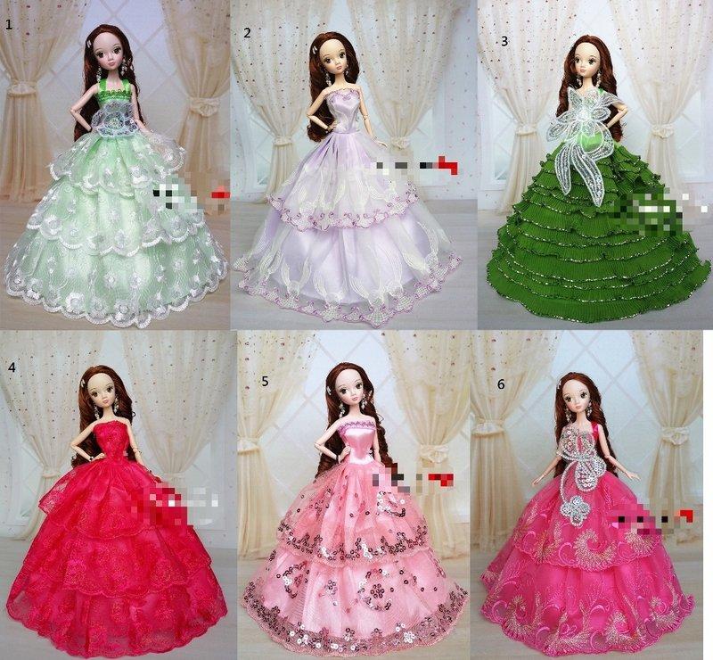 芭比 可兒 娃娃 衣服 禮服 公主裙-3