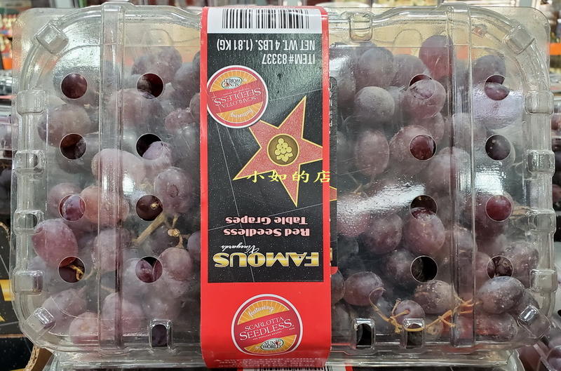 【小如的店】COSTCO好市多代購~美國無籽紅葡萄(每盒1.81kg)新季節商品