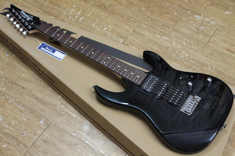 【名曲堂樂器】全新 Ibanez GRX70QA TKS 透明黑 小搖座電吉他 共四色 公司貨保固 贈全套配件