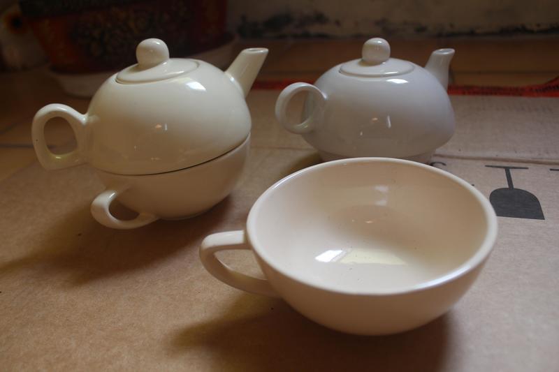 茶壺杯組（亮白 象牙白 亮黃 深黃 橘黃）