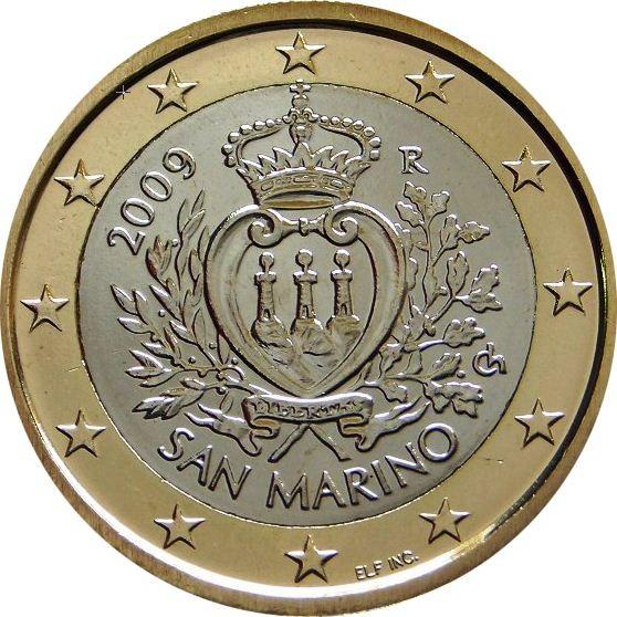 【幣】 EURO 聖馬利諾2009年發行 1歐元紀念幣
