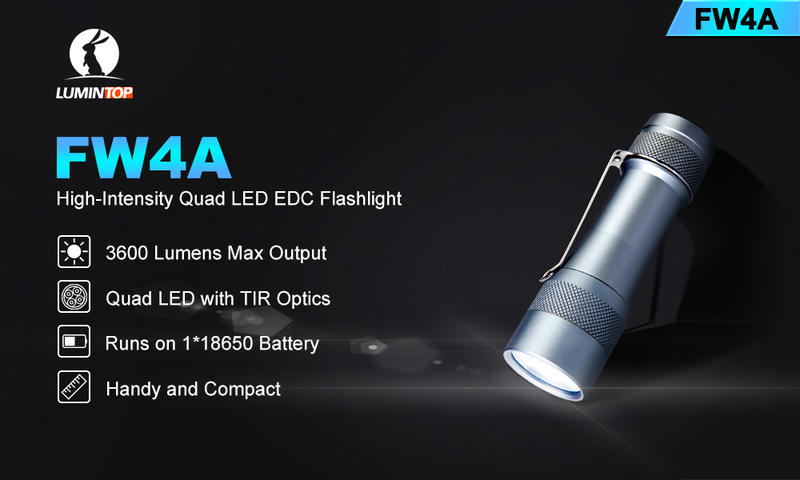 【電筒小鋪】Lumintop FW4A 3600流明戶外EDC手電筒