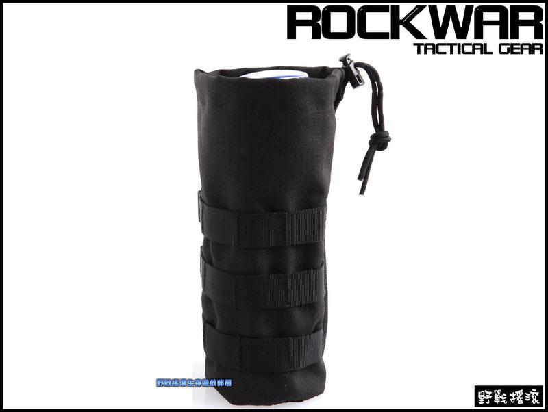 【野戰搖滾-生存遊戲】ROCKWAR R9 水壺袋【黑色】MOLLE水壺包水瓶袋水杯袋水袋背包腰包雜物包