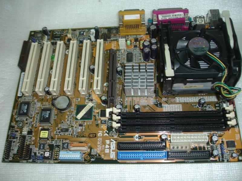 【電腦零件補給站】ASUS P4B SDRAM主機板 + Pentium 4 1.8GCPU含原廠風扇