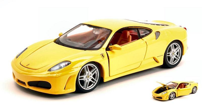 【Ferrari汽車模型】法拉利 F430 黃色 Bburago 1/24精品車模