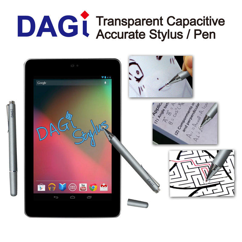 Google Nexus 7 Nexus7 平板電腦適用之專利透明電容式觸控筆 電容觸控筆 手寫筆 電容筆- Dagi Stylus 達際科技-P507