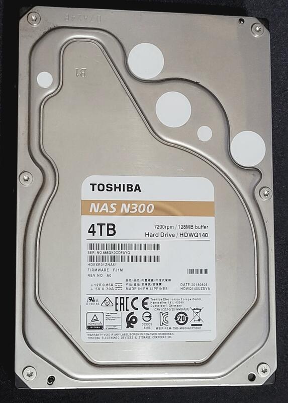 Toshiba NAS N300 4TB NAS企業級硬碟 3.5吋 | 露天市集 | 全台最大的網路購物市集