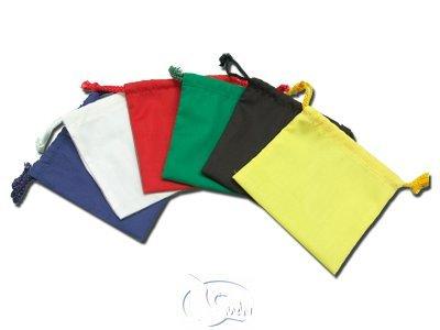 【桌上遊戲週邊】手工棉布袋 Cloth Bag - 12*12cm-紅黃藍綠白紫套裝-適用寶石陣（生活小物收納）