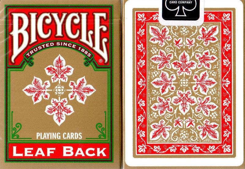 【USPCC撲克】Bicycle Leaf back playing cards gold red
