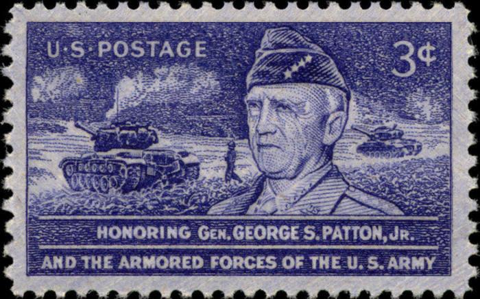 1953 美國 巴頓將軍General George Patton紀念郵票 sc#1026 世界大戰 坦克 現標現得
