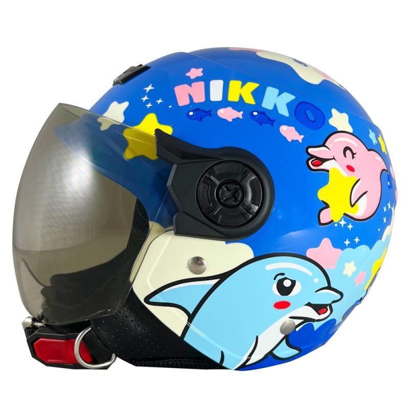 《JAP》Nikko N-506兒童安全帽 海豚Holiday樂園 海洋汽水 兒童帽 3/4罩📌折價100元