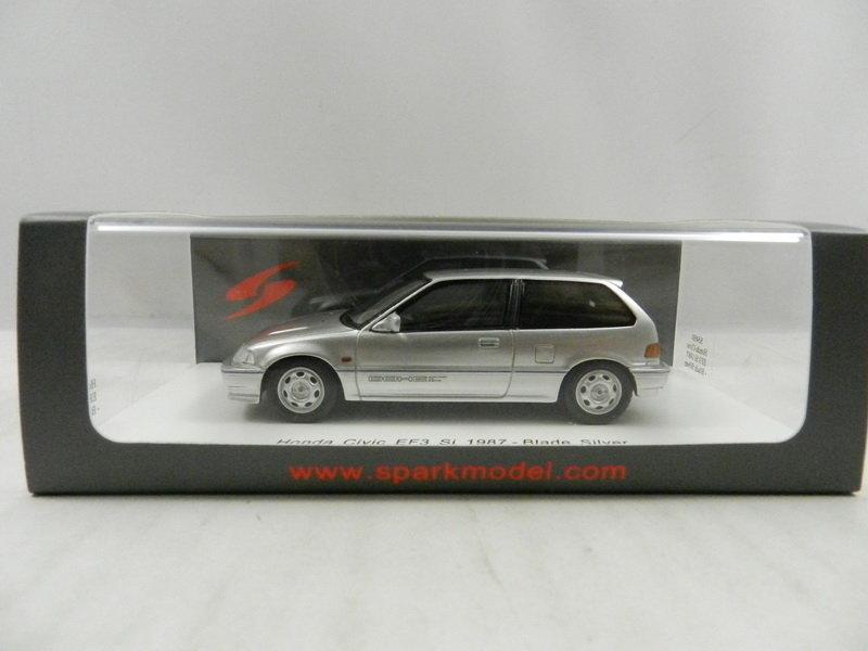 《烈馬驛站》1/43 STC Honda Civic EF3 Si 1987 銀色 (Spark)樹脂