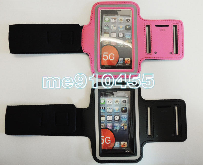 【全新 iPod touch 5 運動手機臂帶 黑色 粉紅 寶藍 跑步臂袋】手機臂套 保護套 手臂包 旅遊 便攜式 彈性運動臂套 手腕套