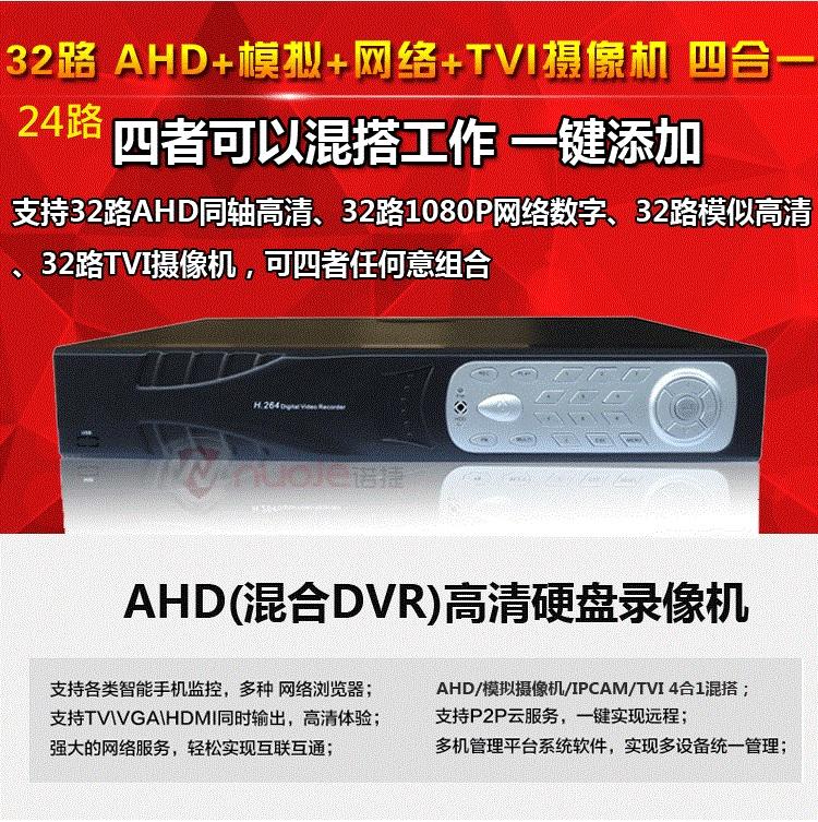 24路硬盤錄像機模擬同軸高清網路AHD設備監控主機DVR