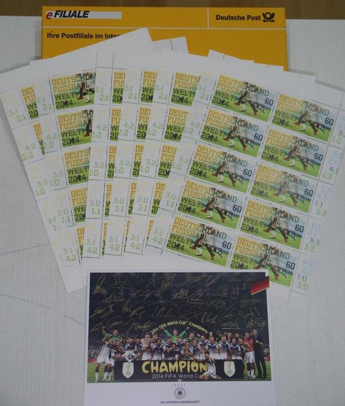 2014世界盃WorldCup德國冠軍 紀念郵票 大全張(10小張)