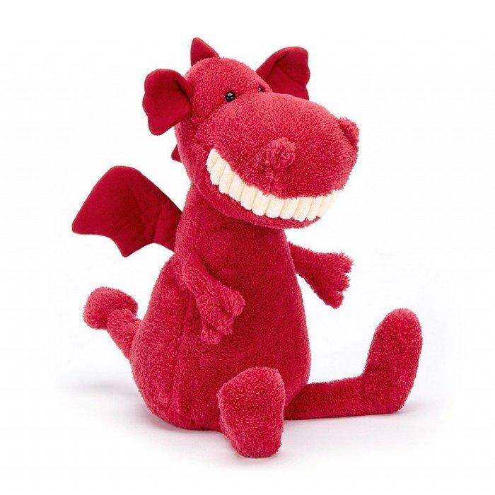 現貨 英國 JELLYCAT 全品項代購 最精緻的絨毛玩具 Toothie 可愛Q版微笑大牙暴龍 生日禮 療癒娃娃