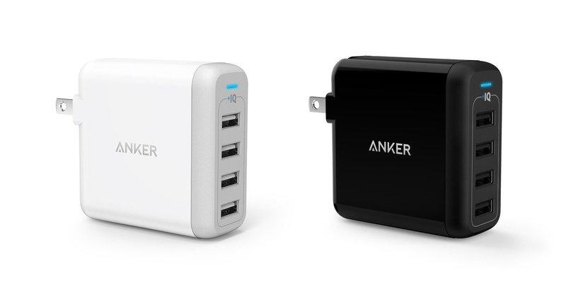 【竭力萊姆】全新 保固18個月 Anker PowerPort 4 40W USB快充 充電器 PowerIQ 黑白