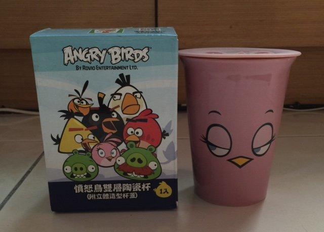 Angry Bird 憤怒鳥雙層陶瓷杯 粉紅鳥