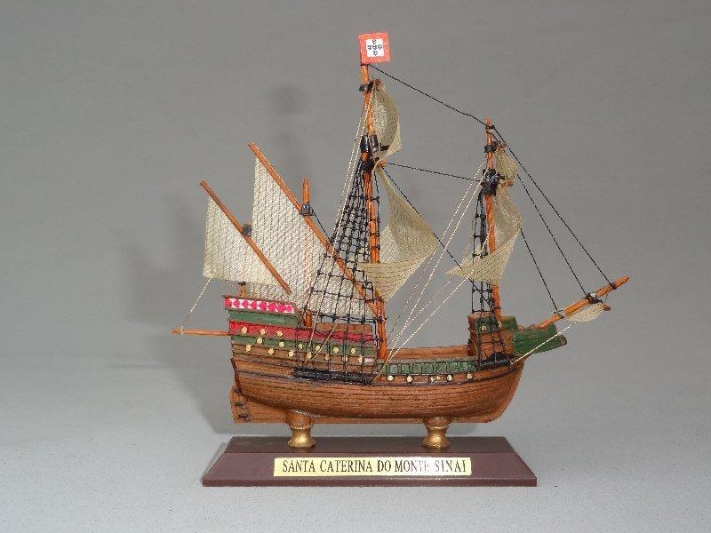 帆船模型 SANTA CATERINA DOMONTE SINAI  聖卡塔琳娜號 西洋仿古帆船 模型帆船  13cm