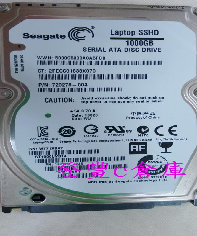 【登豐e倉庫】 YF452 Seagate ST1000LM014 1TB SSHD SATA3 混合硬碟