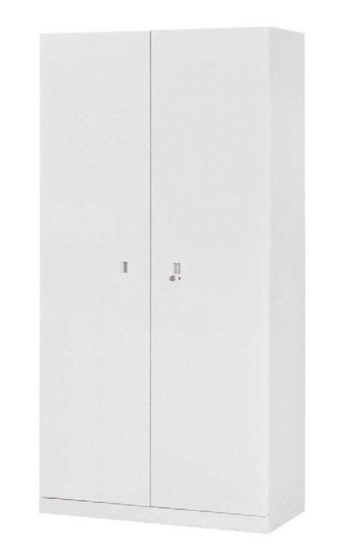 [ 家事達 ] OA-708-2-雙開門單人鋼製衣櫃 特價-限送中部