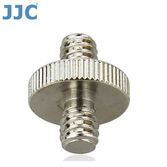 我愛買#JJC鋼製1/4"雙公頭螺牙轉接器二分轉二分2分轉2分1/4英吋公螺絲轉GM1414適相機腳架閃燈架雲台棚燈B架