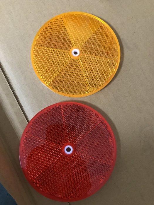 （稅金外加）高強級 一級品 高強級反光片 壓克力圓形反光片 圓形壓克力反光片 紅黃兩色可選