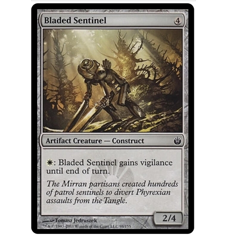 魔法部屋MTG單卡售MBS圍攻秘羅地Bladed Sentinel 【繁體中文NM+英文