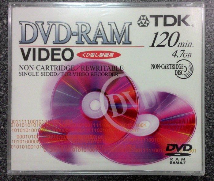 TDK 2x倍速DVD-RAM【CPRM對應】DVD-RAM120VN 影像錄製DVD片