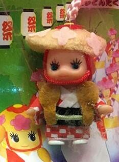 C-6  櫃  ：    日本福岡限定 Q比醬 博多祭典服裝版 吊飾 　天貴玩具店