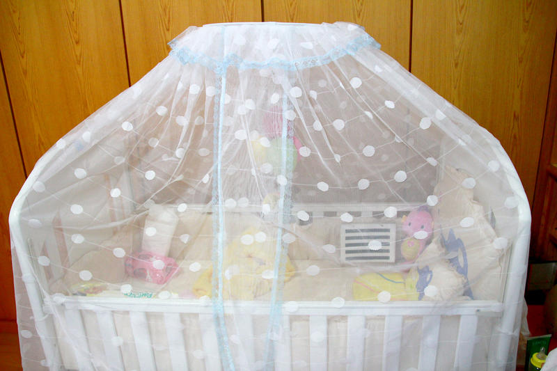 (二手好康)麗嬰房嬰兒床專用蚊帳/圓B蚊帳