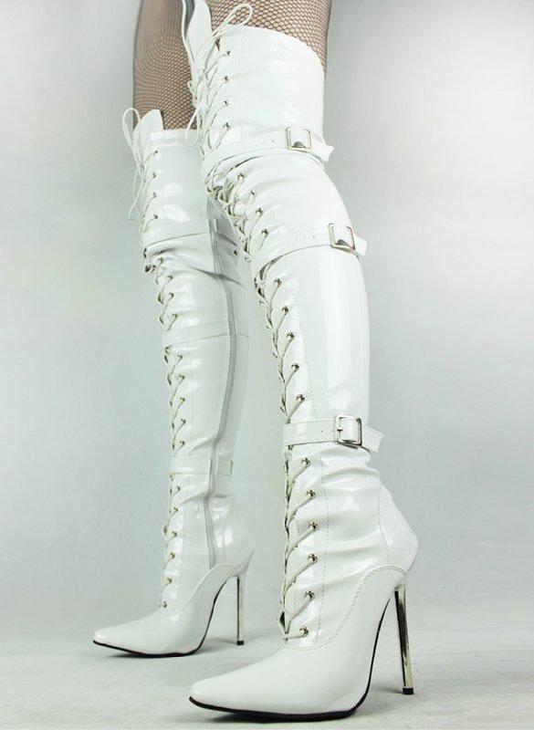 Ann-Jay 女靴專賣 12cm BB-300-3S (大碼35-46)細跟 SM Cos 超高跟 性感 過膝 長靴