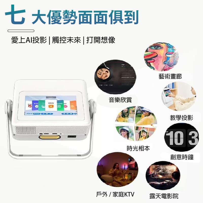 【eYe攝影】現貨 A5PRO 雙顯示 多媒體播放機 觸控投影機 1080P 追劇 家庭KTV 視訊 露天電影院 會議