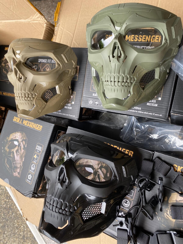 ［武裝火力工作室］生存遊戲用 新版防護骷顱面罩 面具