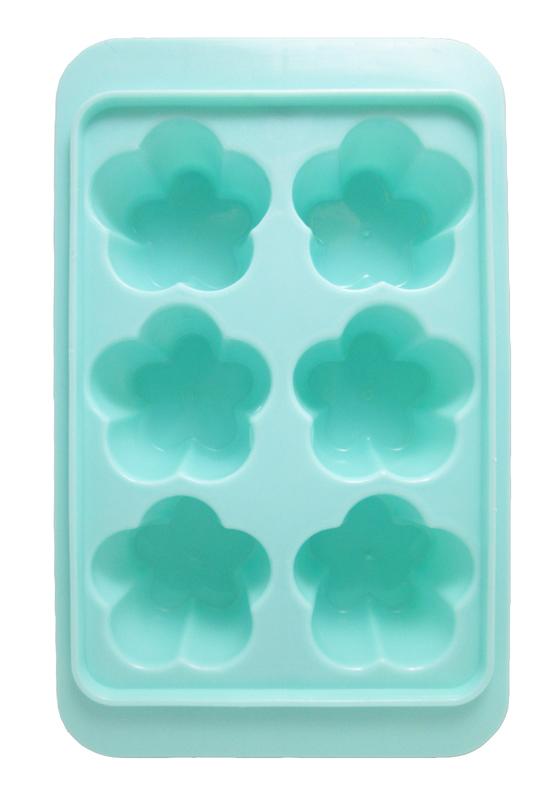 模型盒     製冰盒    花朵造型     顏色：湖水綠