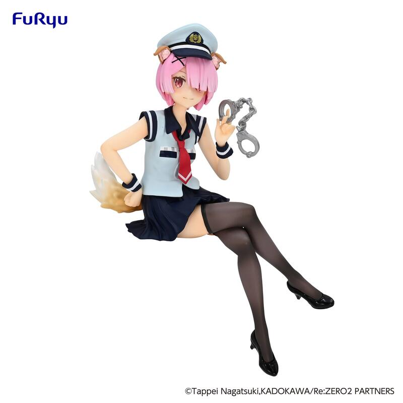 瑪吉玩玩具 現貨 景品  FuRyu Re:從零開始 泡麵蓋公仔 拉姆 狗耳警察 9999