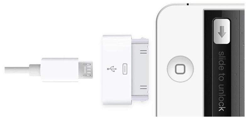 安卓轉蘋果4接頭 ipad2/3充電線轉換頭 iPhone4S數據線充電器轉接頭