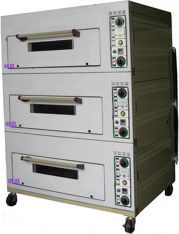 旺旺食品機械(台灣製造)-三層六盤瓦斯烤箱(另有熱風烘乾機.乾燥機.發酵箱.攪拌機----等)